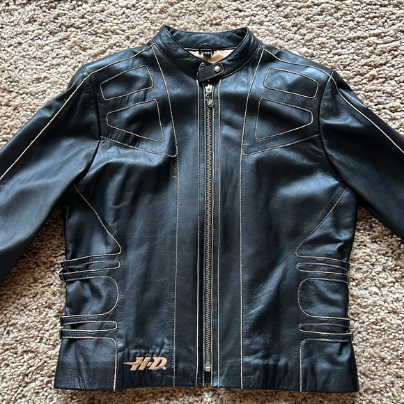 Harley Davidson Genuine Leather Motorcycle Jacket - Picture 2 of 6